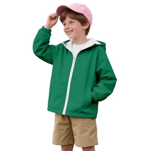 Toddler Boys Girls Rain Jacket Lightweight Zipper Kids Raincoat Waterproof Windbreaker Outdoor Hooded Fall Jackets
