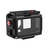 Metall Unterwassergehäuse für Action 5 Kamera, 80 m Wasserdichtes Aluminiumgehäuse mit Hochtransparentem Glasobjektiv, Magnetische Schnellbefestigung, für DJI Action 5 Pro/Action 4/Action 3(Black1)