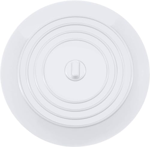 tifanso Silicone Tub Stopper Recyclable Bathtub Drain Stopper Upgraded Drain Plug Cover for Bathrooms and Laundries Kitchen Universal Use 6 inches (1*White)