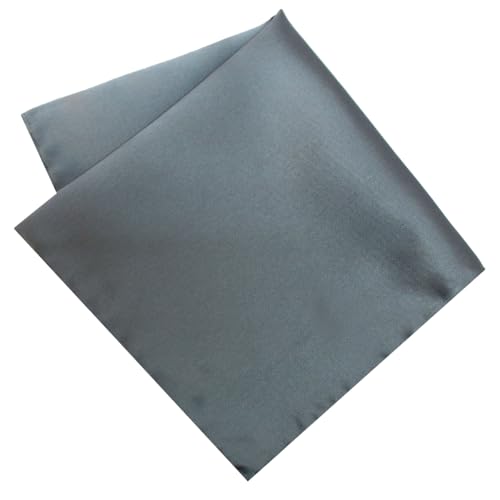 Image of LEONARDI Men's Solid Pocket Square & Pocket Square Holder For Men's Combo | Microfiber | 30cm x 30cm | Pack of 2