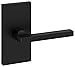 Baldwin PSSQUCFR190 Baldwin PS.SQU.CFR Square Passage Door Lever Set with 5 Inch Rectangle Rose from The Reserve Collection