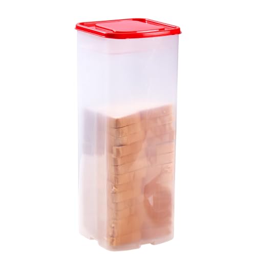 YILANJIN bread Loaf Storage Dispenser with Airtight Lid, Toast Bread Keeper, Plastic Box, Container, Storage