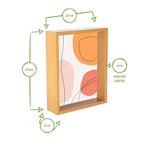 Nicola Spring 3D Shadow Box Photo Frame - 8x10 (20x25cm) - Pack of 1 - Black 3D Photo Frame Box Picture Frame Deep Portrait Display Case for Crafts, Keepsakes, Wedding, Graduation - Image 6