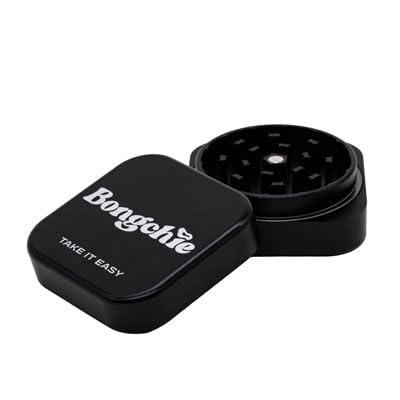 Bongchie Drip Aluminium Grinder | 2-Piece Precision Herb Crusher, Sleek Drip Design, Durable & Portable, Premium Smoking Accessory (Black)-image-12