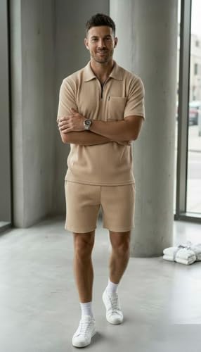 Image of SMOWKLY Men's Cotton Blend Pyjama Set | Half Sleeve Polo T Shirt & Shorts for Men | Summer Co Ord Set |Casual Lounge Outfit | Night Suit for Men | Comfortable Sleepwear