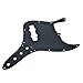 Dopro Aluminum Anodized 10-Hole 4 String Jazz J Bass Pickguard Metal JB Control Plate and Screws for American/Mexican FD Jazz Bass Black