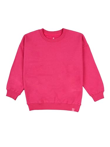 Image of KiddoPanti Boys Solid Round Neck Full Sleeve Fleece Sweatshirt | 60% Cotton 40% Polyester | Soft Warm Winter Pullover | Ribbed Cuffs & Hem | Casual Winter Sweatshirt for Kids