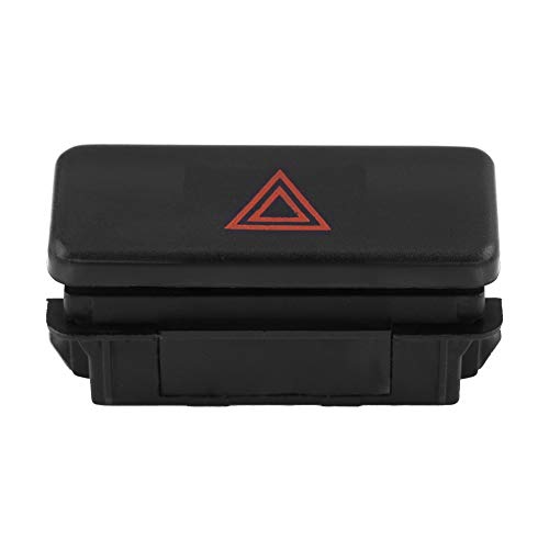 Tbest Interrupteur Warning 12V, Bouton Warning E39, Z3, 2002 530I, Commutateur De Feux D'Avertissement D'Urgence Noir, Tactile, ON-OFF, IP54, 1 Voie, 1...