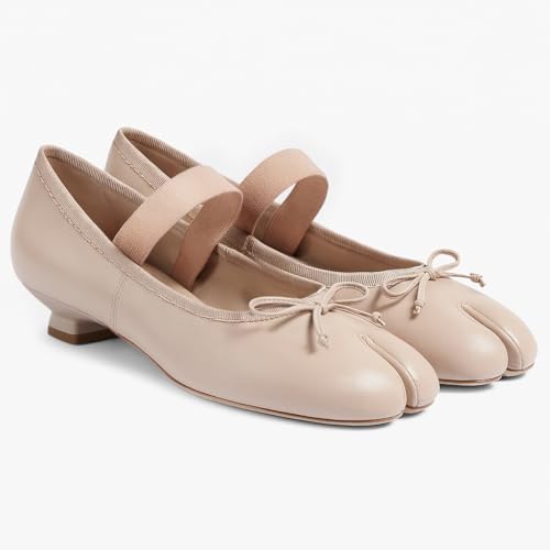 Caradise Women's Mary Jane Ballet Flat Shoes Round Toe Ballet Kitten Heel Pumps Comfort Low Heel Work Office Shoes2