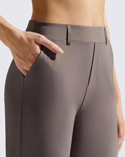Image of G4Free EverGoing Women's Wide Leg Dress Pants Pull On Stretchy High Waisted Casual Trousers with Pockets