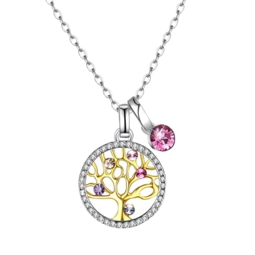 Collier arbre de vie femmes cristal - Bijou fin cadeau anniversaire maman
