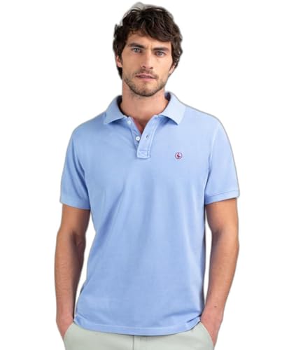 El Ganso Polo Piqué Garment Dyed Azul