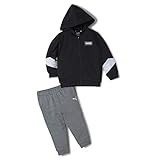 PUMA Kinder Minicats Rebel Hooded Jogger Trainingsanzug, Black, 74