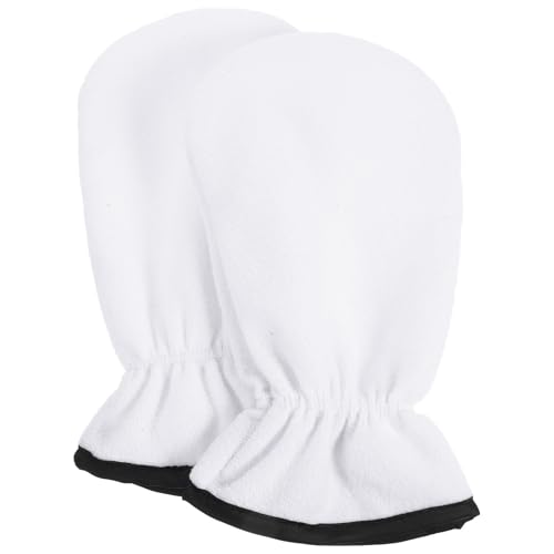 STAHAD Guanti Esfolianti per la Cura delle Mani in Cotone Bianco Guanti Spa Termici Apertura Elastica Taglia Unica Lavabile per Trattamento Rigenerante e Conservazione del Calore