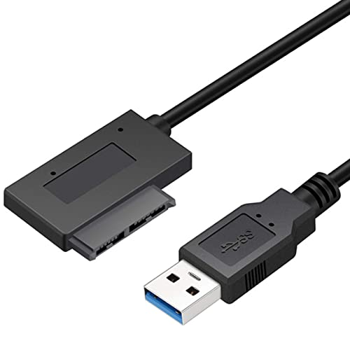 EasyULT Câble Adaptateur USB 3.0 vers SATA 7 + 6 Câble de Lecteur 13 Broches pour Ordinateur Portable CD DVD Rom Lecteur Optique