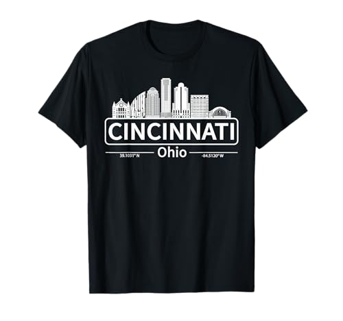 Cincinnati Ohio Skyline, Travel to Cincinnati T-Shirt