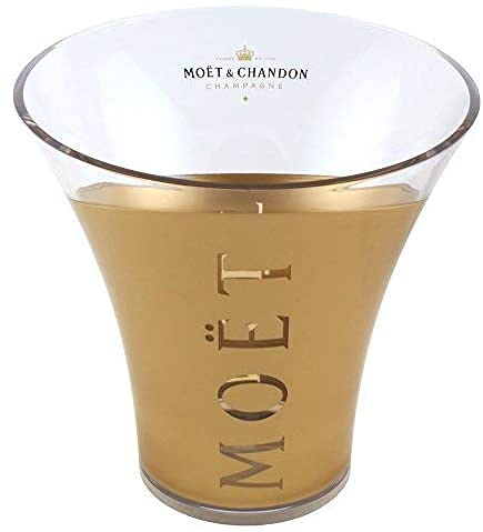 Moet & Chandon Champagne Ice Bucket Bottle Cooler Gold/Transparent for a Magnum 1.5 Litre or 0.75 Litre Bottle