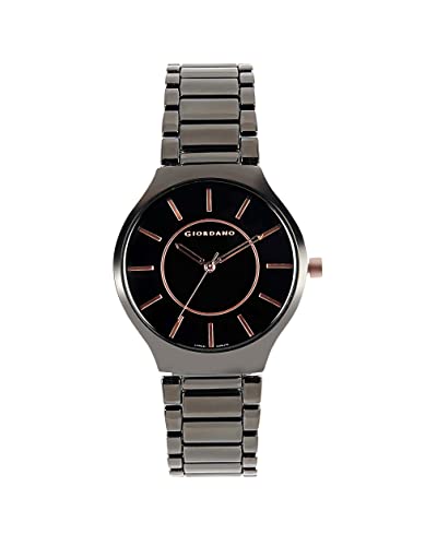 Image of Giordano Analog Stylish Watch for Women's Water Resistant Fashion Watch Round Shape with Stainless Steel Case Wrist Watch for Women /Ladies /Girls to Compliment Your Look /Ideal Gift for Women's-GZ-60044