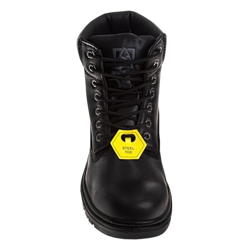 Image of Avalanche Steel Toe Work Boots for Men EverFit Comfort Technology - Anti Slip Grip Heavy Duty Leather Boot Safety Industrial Workwear Construction