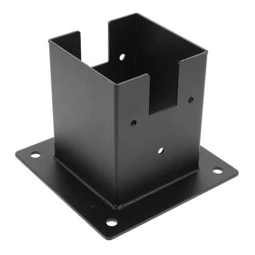 HYTROVE 郵便受け カバーデッキ手すり用調節可能な木?底座 耐久性の属製支柱ベース フェンス柱保護とデッキレール用設置簡単