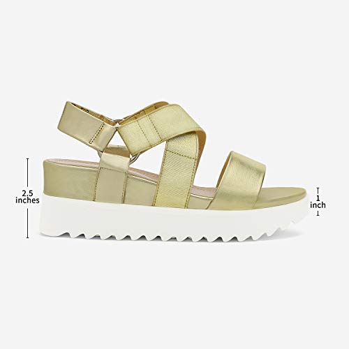 Image of DREAM PAIRS Women's Open Toe Ankle Strap Platform Wedge Sandals