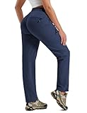 【UPF 50+,imperméable et respirant】 Ce pantalon de randonnée pour femmes offre une protection UV efficace UPF 50+ et est hydrofuge. Aérations au niveau des genoux, léger et respirant. Idéal pour les conditions météorologiques changeantes et les randonnées en plein soleil