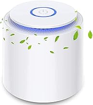 Mini Air Purifier Hepa - HAUEA Small Air Purifiers for Home with True HEPA Filter& Nightlight, Desktop Air purifiers for Bedroom,Home Office,Portable USB Air Purifier with Sleep Mode SY-701-White