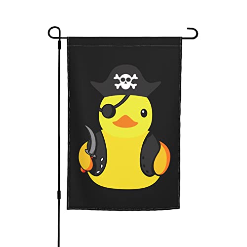 Pirate Rubber Duck Garden Flag Outdoor 12 X 18 Inch Mini Yard House Flags Double-Sided Farmhouse Sign For Home Garden Decoration #TOP28