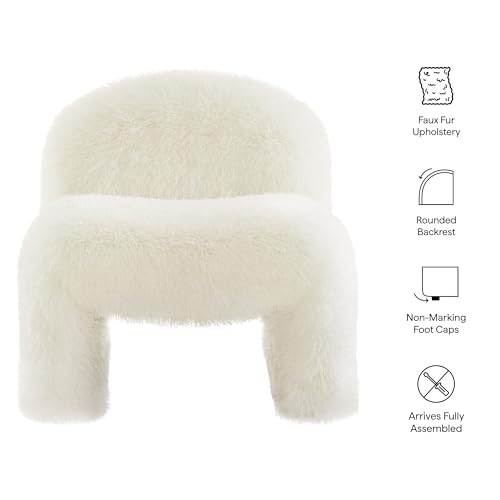 Sillón Plegable Peluche Blanco miniatura 4