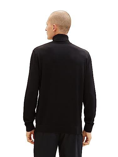 TOM TAILOR Herren Basic Strickpullover mit Rollkragen