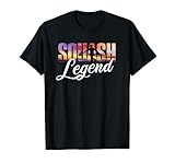 Gran Regalo De Leyenda De Squash Jugador De Squash Raqueta Camiseta