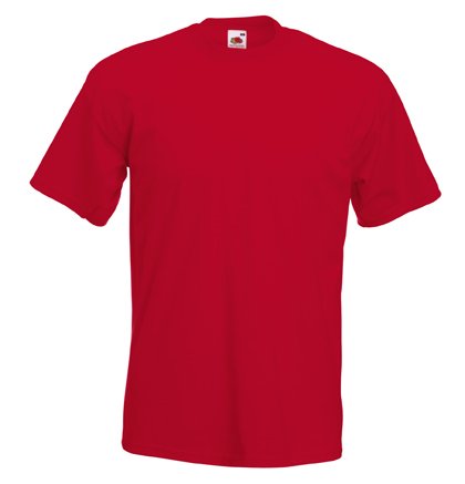 Tee shirt rouge à porter au quotidien Fruit Of The Loom Super Premium lot de 3