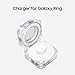 Samsung Galaxy Ring Charging Cradle Portable Charger for Fitness Ring, Crystal-Clear Case, Protective Cover, 3A Cable Included, Charge On-The-Go, EP-QQ514CWEGUS, Size 14