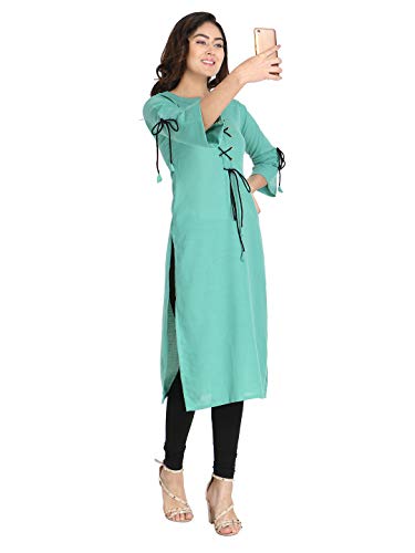 Image of DHRUVI TRENDZ Women's Rayon Kurta