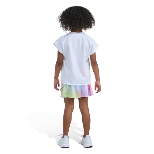 Image of adidas Baby Girls 2-Piece Box T-Shirt & Faux Wrap Skort Set
