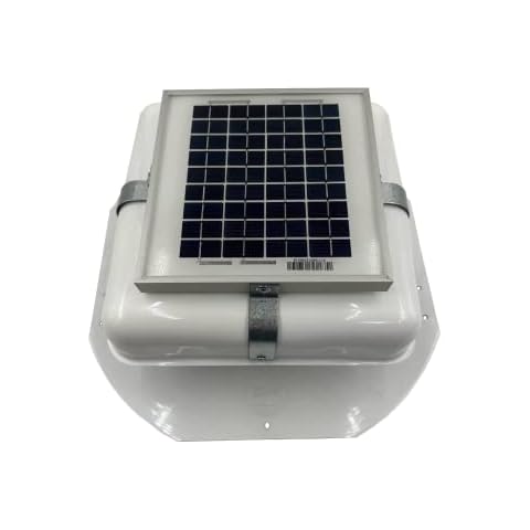 Solar Blaster Solar Roof Vent - Solar Attic Fan - Solar RoofBlaster with White Vent 3 watt | Ventilation solution for your home, garage, shed, greenhouse, utility shed, storage shed, and dog house Cover