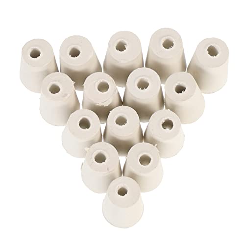 Garneck Versatile Wine Sealer 15pcs Single Hole Stoppers Test Tube Plugs Conical Bottle Stopper for Lab Use