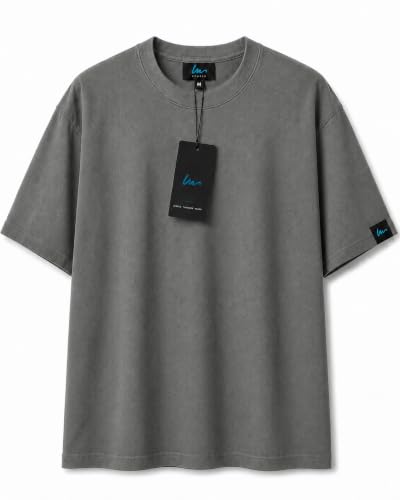 Oversized Men’s T‑Shirt – Premium Combed Cotton, Drop‑Shoulder Baggy Fit, Black/White/Charcoal