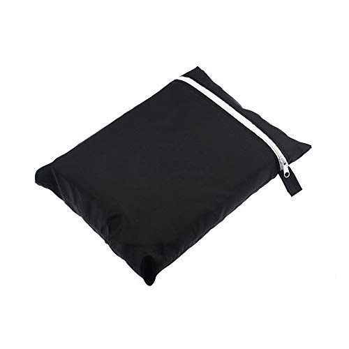 Auflagentasche Gartenpolster Aufbewahrungstasche Gartenauflagen Schutzhülle Oxford Aufbewahrung mit Tragegriff für Gartenmöbel Kissen Polsterauflagen Weihnachtsbaume, Schwarz (173 x 76 x 51 cm)
