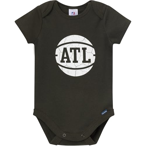 Image of Gerber Baby NBA Boys & Girls 2-Pack Short Sleeve Onesie Bodysuits