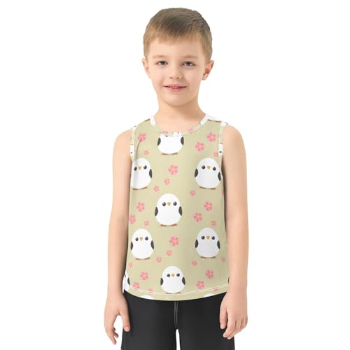 J JOYSAY Cute Chick Flower Khaki Boys Tank Top Sleeveless Muscle Shirts Quick Dry Kids T-Shirts 3-15T2