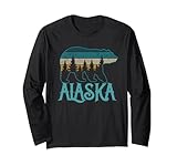 alaska vintage orso grizzly natura escursioni souvenir regalo maglia a manica