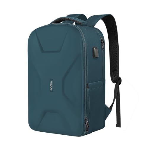MOSISO 15,6-16 Pulgadas Mochila para Portátil con Puerto de Carga USB,Impermeable,Rígida,Mochila Informal Antirrobo de Viaje con Correa para Equipaje,Mochila Escolar para Mujeres y Hombres, Verde Teal
