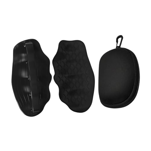 kowaku 2Pcs Weight Lifting Grips Gym Gloves Hand Protector Silicone Workout Grips with EVA Case for Sports,Women Men,Gymnastics,Bar, Black