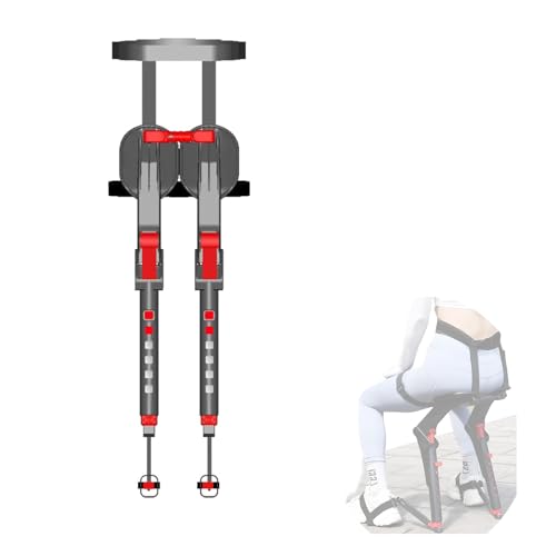 LYJIANGXIN Adjustable Chairless Wearable Invisible Chair,Invisible Chair Wearable Exoskeleton Human Wearable Seat,Anywhere Camping Folding Stool 5 Gear Adjustable Heights