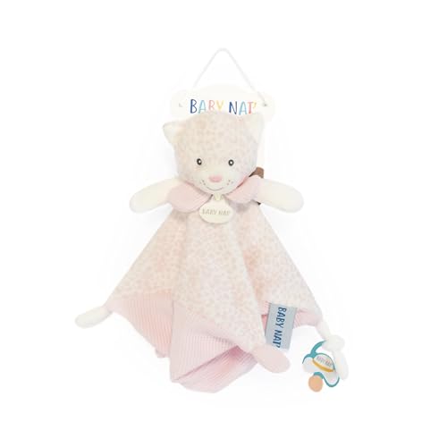 Baby NAT' - Doudou Plat Bébé Tout Doux Léopard Méli - Beige - Collection Méli - Idée Cadeau de Naissance - Doudou Bébé Tout Doux Facile à Attraper et à Câliner - Lavable en Machine à 30° - BN6097