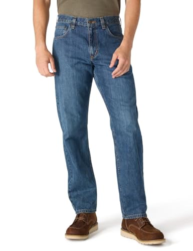 Carhartt Men's Relaxed Straight Jean, Bay, W38 x L32