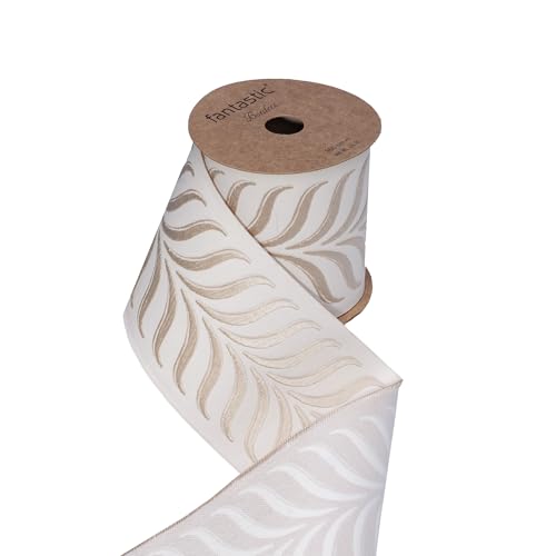 Jacquard Embroidered Trim Tape Decorative Woven Border for Drapery Upholstery Cushions & Home Decor | Ideal for Interior Design Sewing & Wholesale Projects (V1 2.7 3.8 Yards)