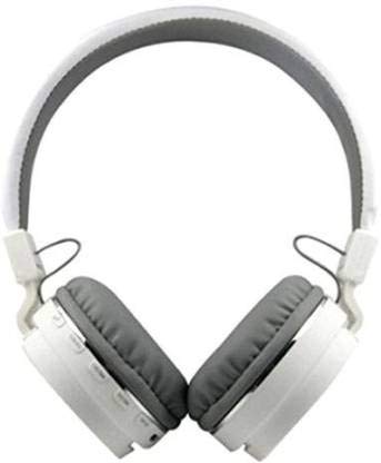 SH-12 Wireless Bluetooth Over the Ear Headphone with Mic (White)