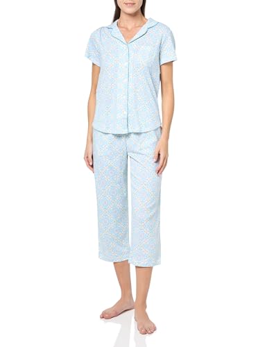 Image of Karen Neuburger Women's Short Sleeve Girlfriend Capri Pajama Set